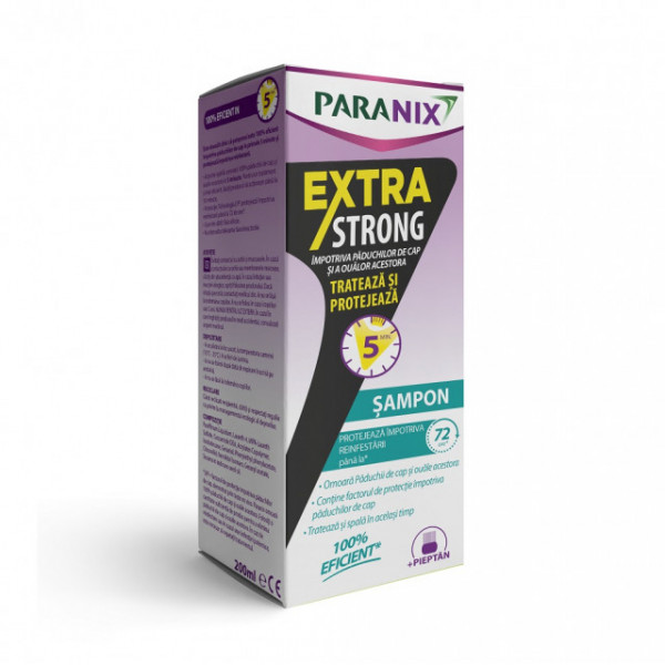Sampon antipaduchi Extra Strong Paranix - 200 ml + Pieptene