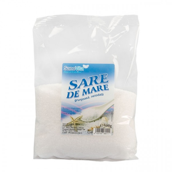 Sare de mare neiodata grunjoasa - 500g