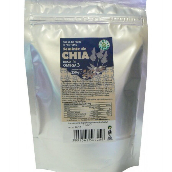 Seminte de Chia - 250 g Herbavit