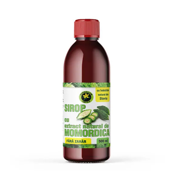 Sirop Momordica cu îndulcitor natural din Stevia Rebaudiana - 500 ml