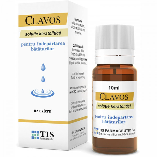 Solutie keratolitica Clavos pentru indepartarea bataturilor - 10 ml