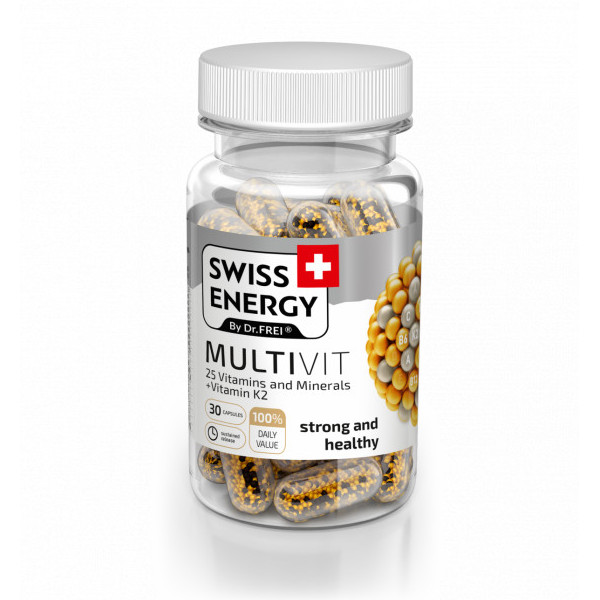 Swiss Energy Multivit (25 de vitamine si minerale + K2) - 30 cps
