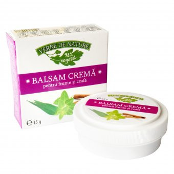 Balsam tonic crema pentru masaj frunte si ceafa cu eucalipt, menta si scortisoara - 15 g