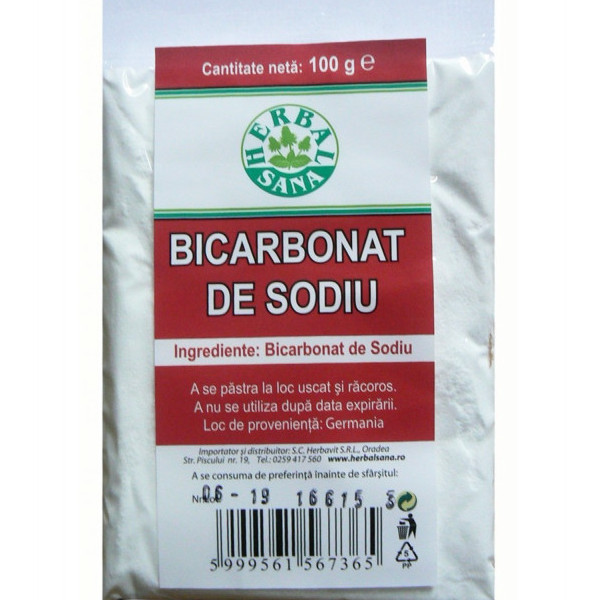 Bicarbonat de sodiu - 100 g Herbavit