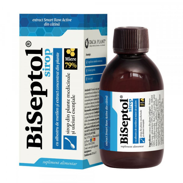 BiSeptol sirop cu albastru de metilen si extract concentrat din plante - 200 ml