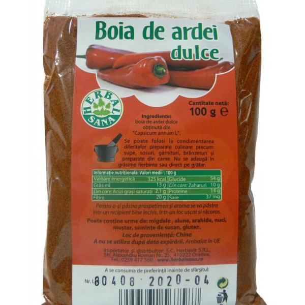 Boia de ardei dulce - 100 g Herbavit