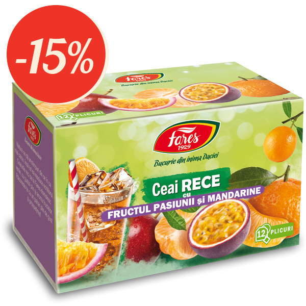 Ceai rece cu fructul pasiunii si mandarine - 12 plicuri