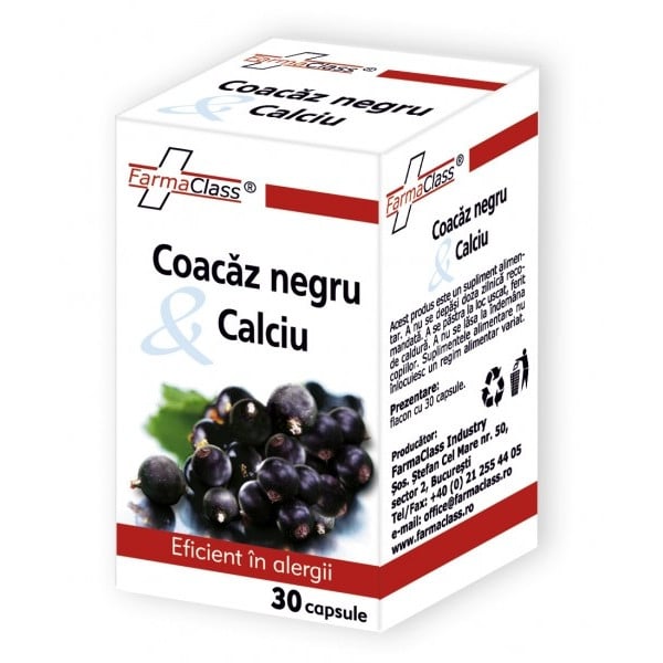 Coacaz negru & Calciu - 30 cps