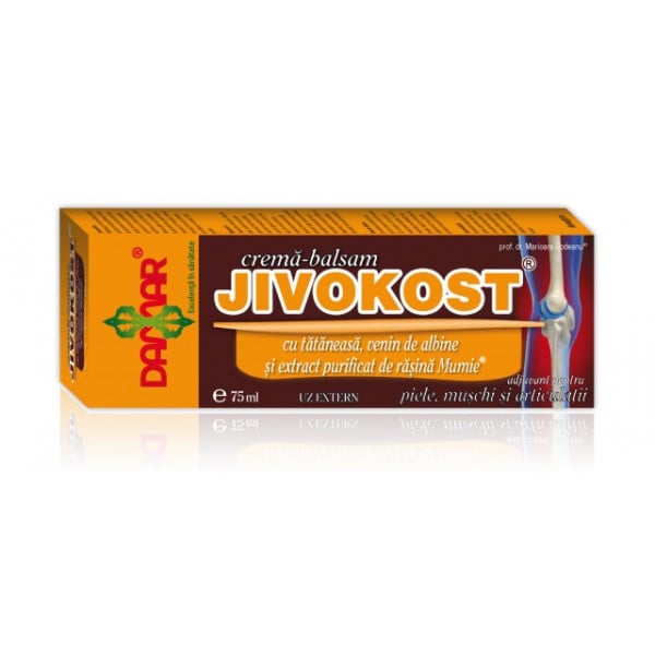 Crema-balsam Jivokost cu extract purificat de rasina Mumie cu tataneasa si venin de albine - 75 ml