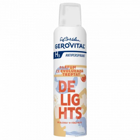 Gerovital H3 Deodorant Antiperspirant Delights - 150 ml