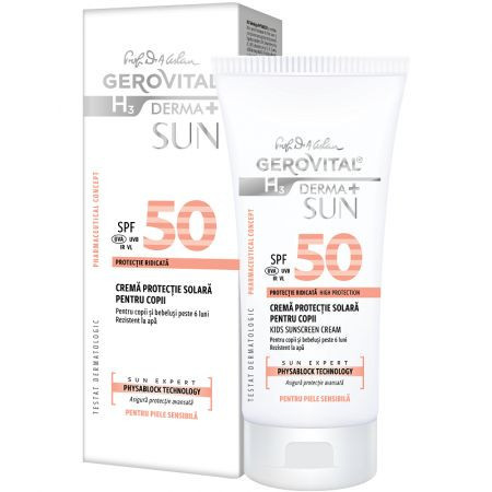 Gerovital H3 Derma+ Sun Crema Protectie Solara pentru Copii SPF 50 - 100 ml