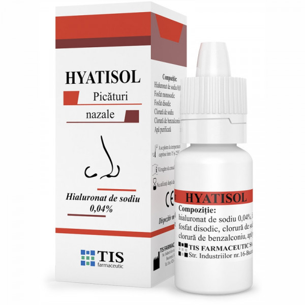 HyaTISol picaturi nazale cu acid hialuronic - 10 ml