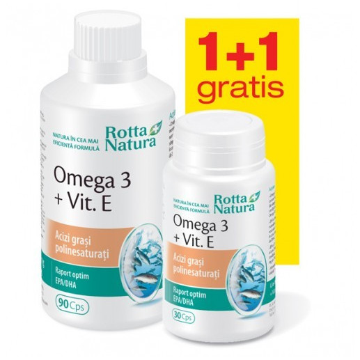 Omega 3 + Vitamina E - 90 cps + 30 gratis