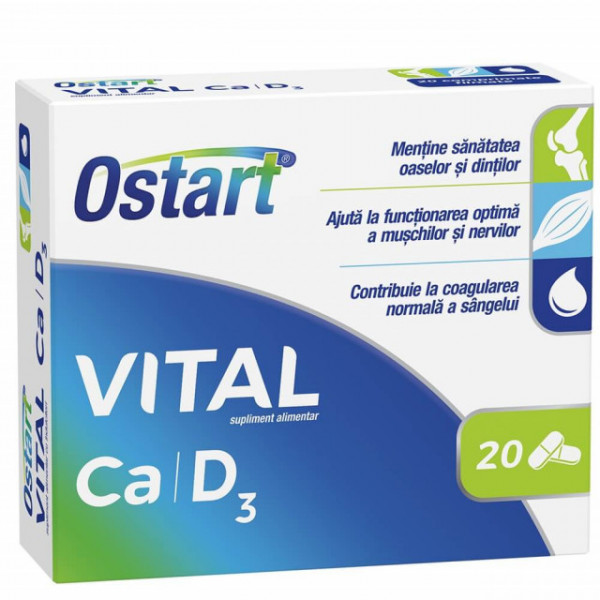Ostart Vital Ca + D3 - 20 cpr
