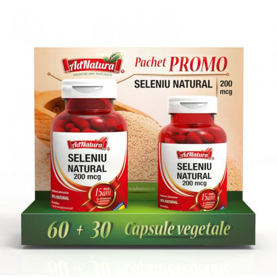 Seleniu natural - 60 cps + 30 cps Adserv