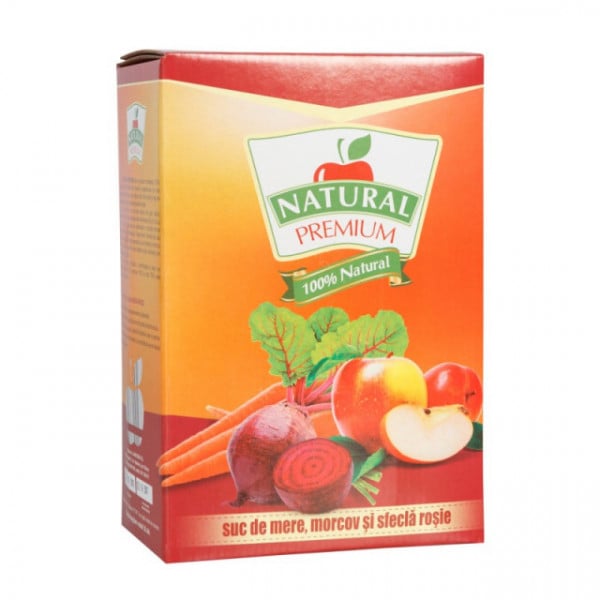 Suc natural de mere - morcov - sfecla rosie - 3L