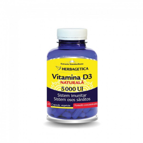 Vitamina D3 Naturala 5000 UI - 120 cps