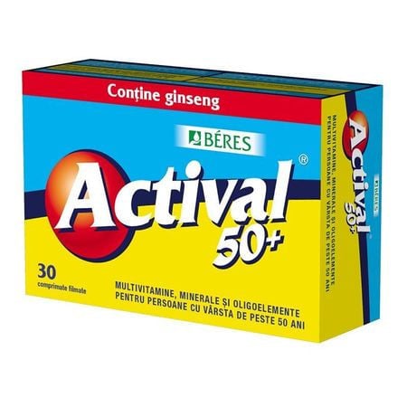 Actival 50+ cu ginseng - 30 cpr