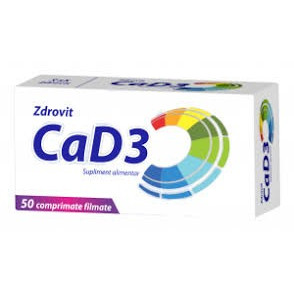 Calciu + Vitamina D3 - 50 cpr