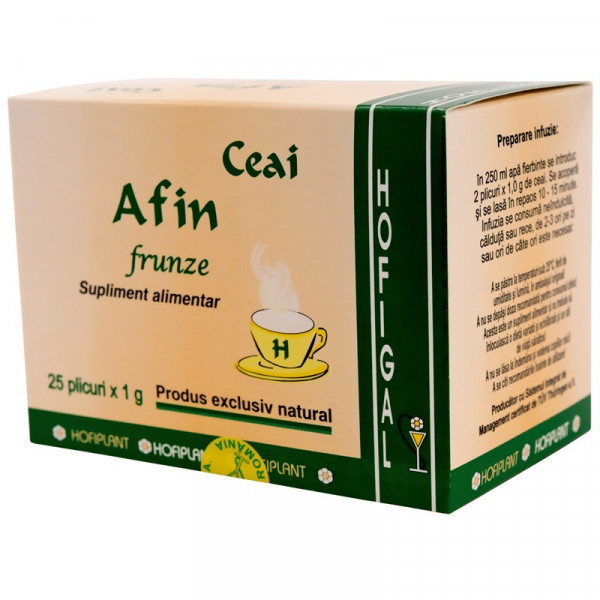 Ceai de Afin frunze - 25 dz