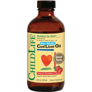 Cod Liver Oil (gust de căpşuni) - 237 ml - ChildLife Essentials