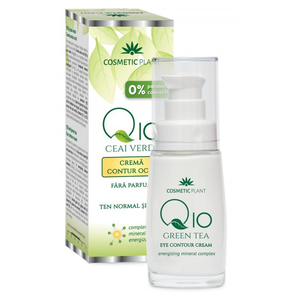 Crema contur ochi Q10 + ceai verde si complex mineral - 30 ml