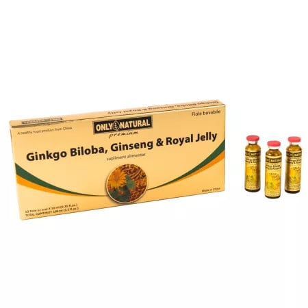 Ginkgo Biloba si Ginseng - 10 fiole x 10 ml