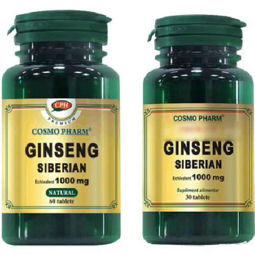 Ginseng Siberian 1000 mg - 60cps + 30cps Gratis