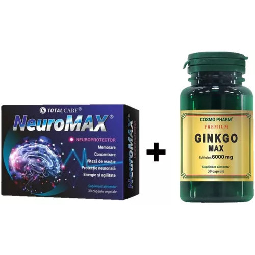 NeuroMax - 30 cps + Ginkgo Max - 30 cps Gratis