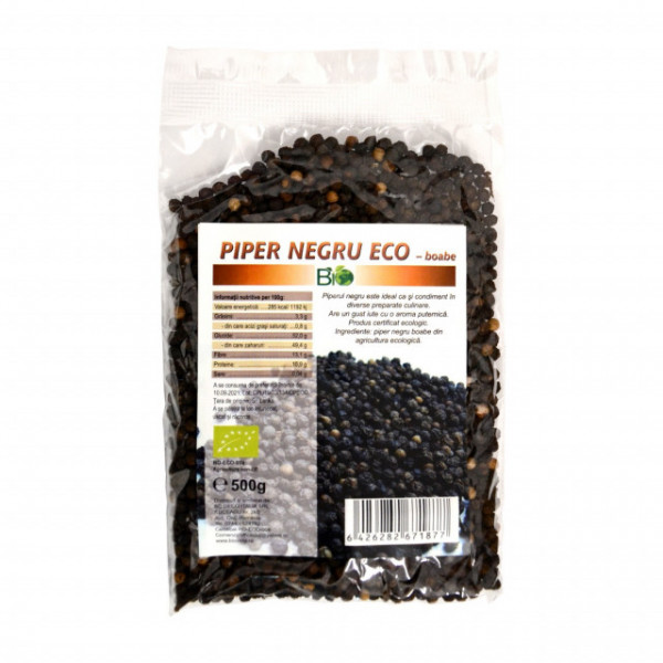 Piper negru boabe Eco Bio - 500g