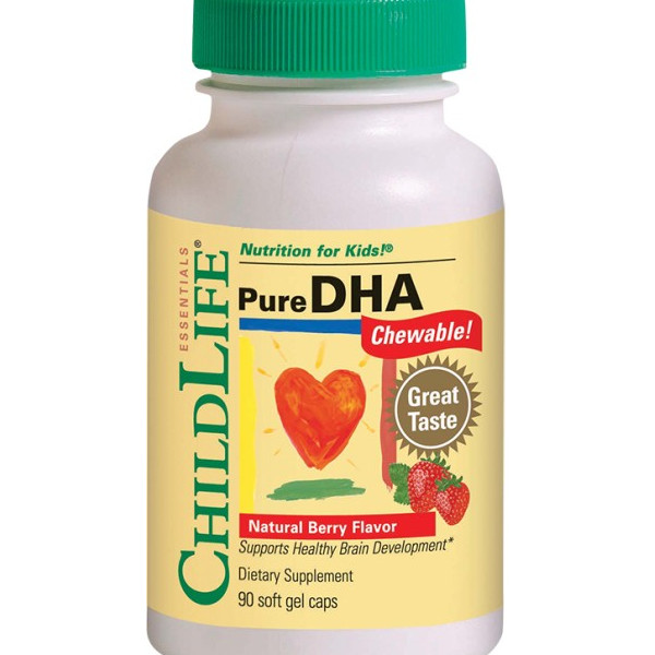 Pure DHA (gust de fructe) - 90 capsule gelatinoase moi masticabile - ChildLife Essentials
