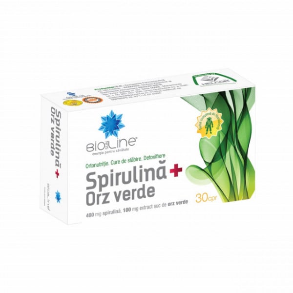 Spirulina + Orz verde - 30 cpr