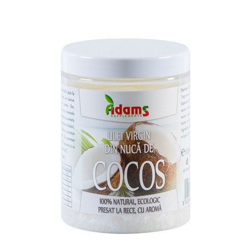 Ulei de Cocos virgin ecologic - 1000 ml, Adams Vision