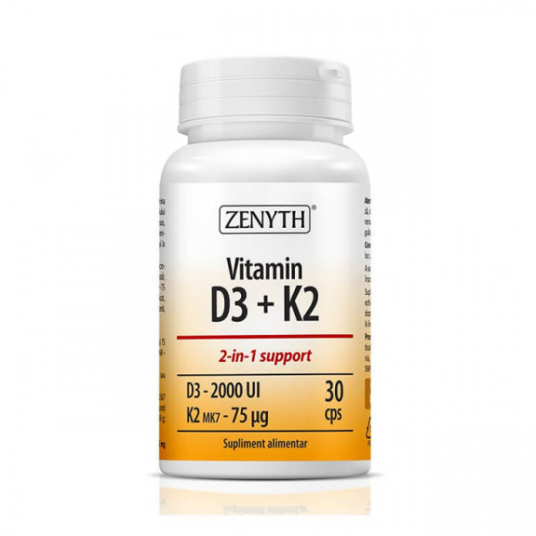 Vitamin D3 + K2 - 30 cps