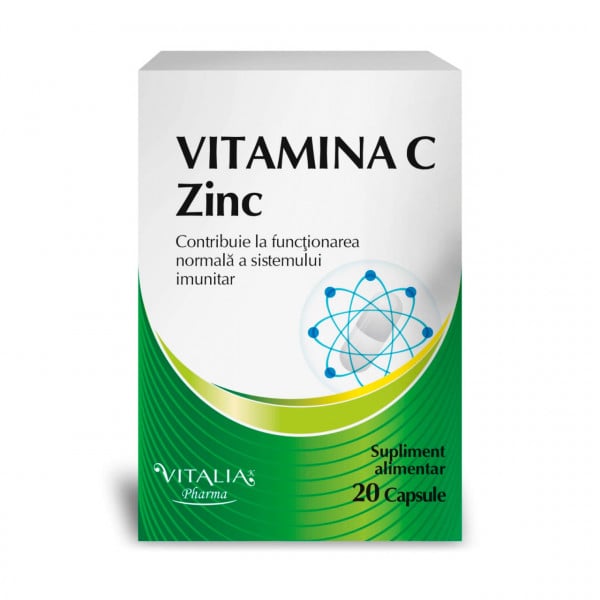 Vitamina C 320mg cu Zinc 5mg, 20 cps, Viva Pharma