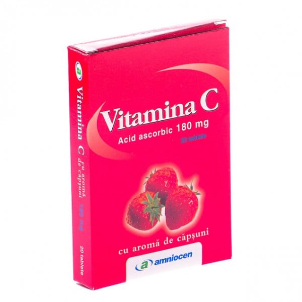Vitamina C capsuni 180mg - 20 cpr