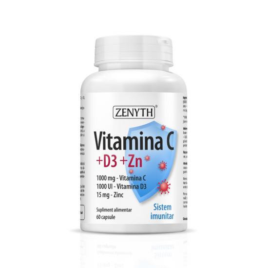 Vitamina C +D3 +Zn - 60 cps