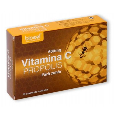 Vitamina C + Propolis fara zahar 600 mg - 30 cpr