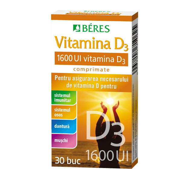 Vitamina D3 1600UI - 30 cpr