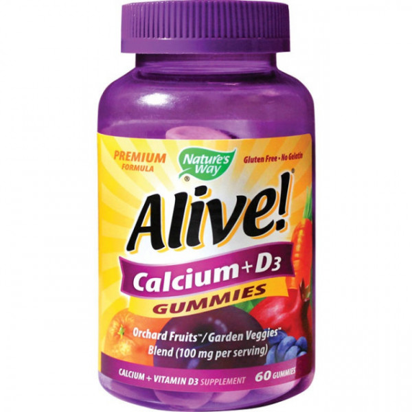 Alive Calcium + D3 Gummies - 60 jeleuri