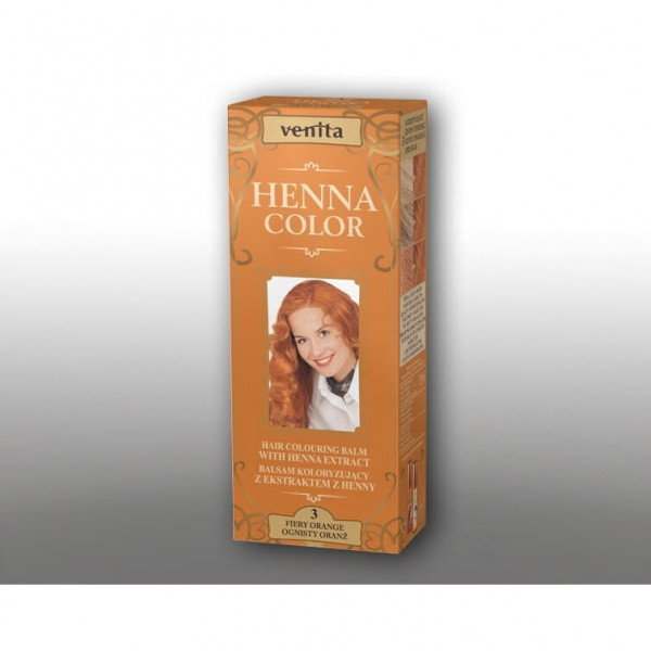 Balsam colorant pentru par, Henna Sonia nr.3 - Portocaliu intens - 75 ml