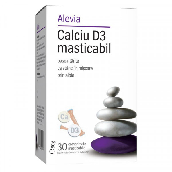 Calciu D3 masticabil - 30 cpr