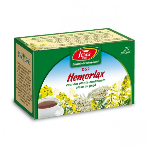 Ceai Hemorlax D52 - 20 pl Fares