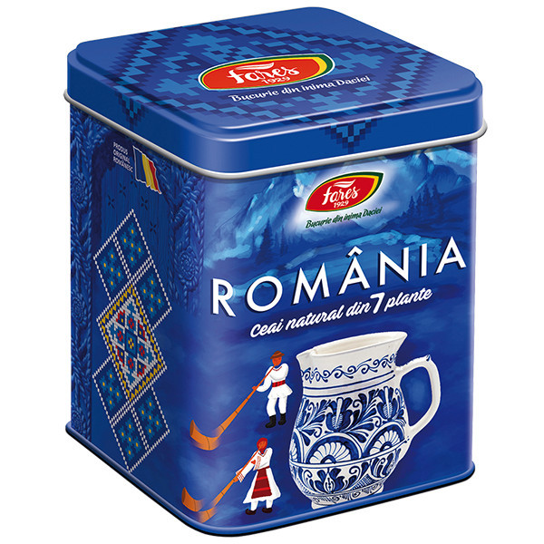 Ceai Suvenir Romania 7 Plante Albastru - 100 gr Fares
