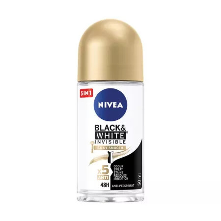 Deodorant roll-on NIvea Black & White Invisible Silky Smooth - 50 ml