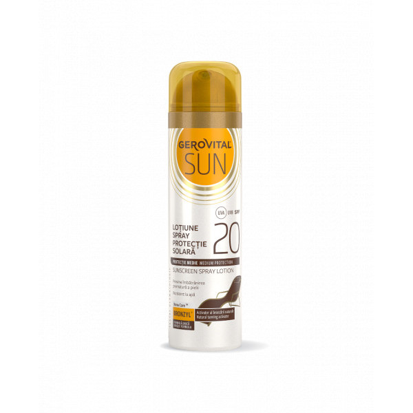 Gerovital Sun Lotiune Spray Protectie Solara SPF 20 - 150 ml