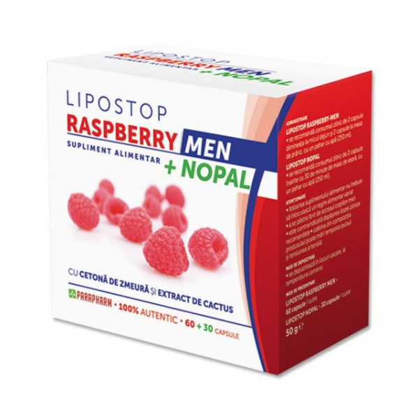 Lipostop Raspberry Men + Nopal - 60 +30 cps