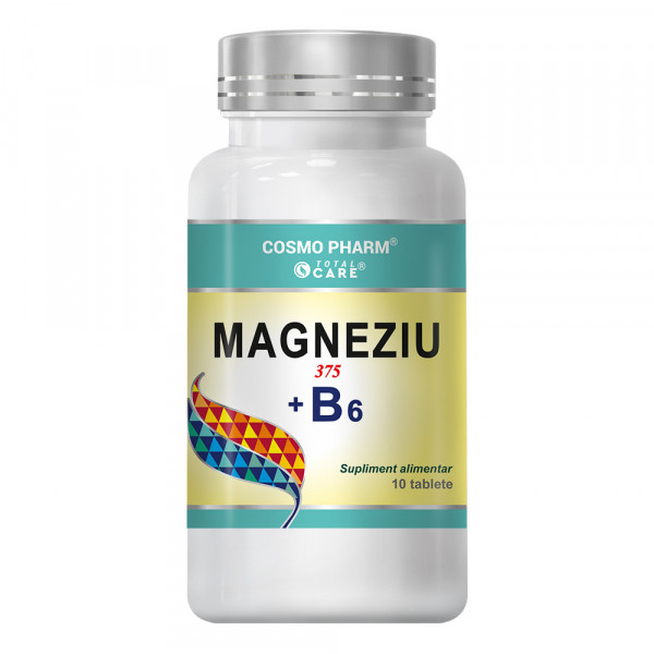 Magneziu 375mg + B6 - 10 cpr