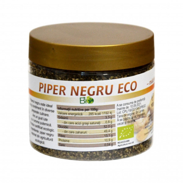 Piper negru macinat (maruntit) Eco Bio - 100g