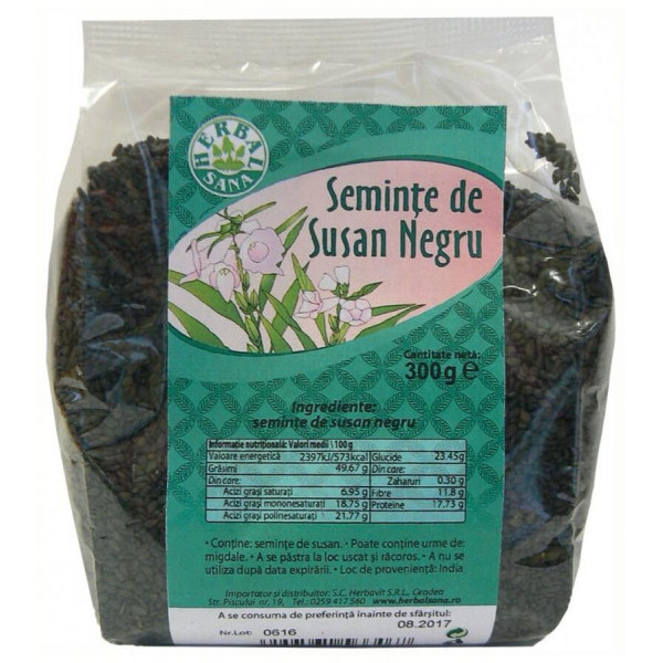 Seminte de susan negru - 300 g Herbavit